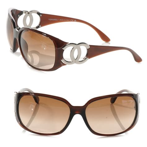 CHANEL CC Sunglasses 6014 Brown 55111.